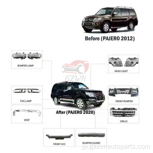 Pajero2012 2021+アップグレードボディキットへのアップグレード